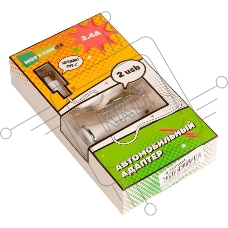 Автомобильная зарядка (от прикуривателя) 2USB 2.4A для Type-C More choice AC22a, белый