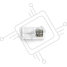 GS6251 Соединитель прямой 5050 12/24V (5 конт.) (10шт)