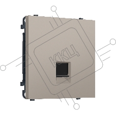 Комплект механизма компьютерной розетки SIGMA Серо-бежевый матовый RJ-45 (8P8C) CAT6 с/ш QUANT PRO (SP3720, PR188)