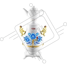 Самовар Centek СТ-0092 A (белый+рисунок+золото), 4.0л, 2300Вт, поддерж.t + LED индикатор, керам зав.