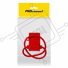 Держатель предохранителя PROconnect, тип вилочный, красный, 1 шт., пакет БОПП