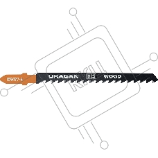 Полотна URAGAN, T244D, HCS, по дереву, фанере, ДСП, быстрый фигурный рез, T-хвост, шаг 4мм, 100/75мм, 2шт