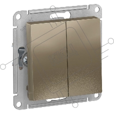Механизм переключателя проходного 2-кл. СП AtlasDesign 10А IP20 (сх. 6/2) 10AX шампань