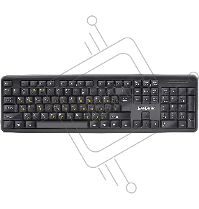 Клавиатура Exegate LY-331L, <USB, шнур 2м, черная, 104кл, Enter большой>, Color box