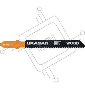 Полотна URAGAN, T119B, HCS, по дереву, фанере, ДСП, T-хвост., шаг 2мм, 75/50мм, 2шт