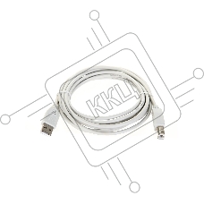 Кабель AM/BM USB2.0 3м Telecom USB 2.0  A-->B 3.0m, белый/серый, TC6900-3.0M