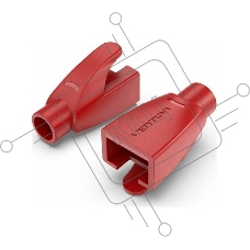 Колпачки изолирующие Vention для разъемов RJ-45 (50шт.) - Красный