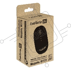 Беспроводная мышь ExeGate Professional Standard M170 (радиоканал 2,4 ГГц, USB, оптическая, 1200dpi, 3D, 3 кнопки (включая колесо прокрутки), черная, RTL)