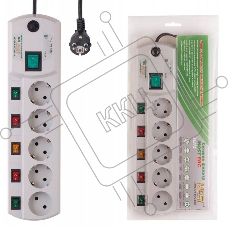 Сетевой фильтр Most ERG 2м (5 розеток) белый (коробка)