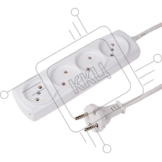 Удлинитель PROconnect OPTIMA 4 гнезда, 1.5 м, 2х0.75 мм², б/з, белый