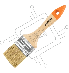 Кисть плоская 50 мм, натуральная щетина, деревянная ручка, для масляных красок, лаков, SPARTA, 824305