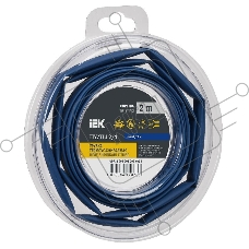 Трубка термоусадочная ТТУ нг-LS 2/1 син. (уп.2м) IEK UDR12-002-001-002-K07-T