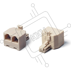 Разветвитель  US-12 RJ45 8P8C (джек) -> 2x8P8C (розетки)