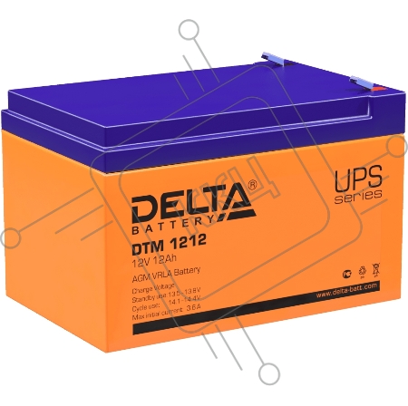 Батарея Delta DTM 1212 (12V, 12Ah)