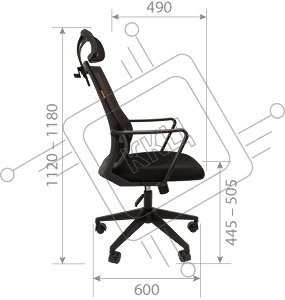 Офисное кресло Chairman 545 Россия ткань серый (7126772)