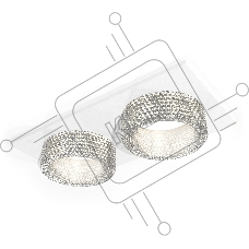 Комплект встраиваемого светильника Ambrella light XC6525040 SWH/CL белый песок/прозрачный MR16 GU5.3 (C6525, N6150)