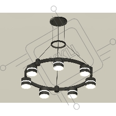 Светильник Ambrella light XR92051602/7 SBK/FR черный песок/белый матовый GX53 (A9205, C9238, N8445)