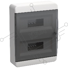 Корпус пластиковый ЩРН-П-24 IP41 черный прозрачная дверь TEKFOR IEK TF5-KP12-N-24-41-K01-K03