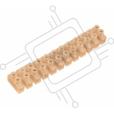 Клеммная колодка винтовая KВ-4 (1,5-4 мм²), ток 3 A, пoлиэтилен белый (ЗВИ) REXANT