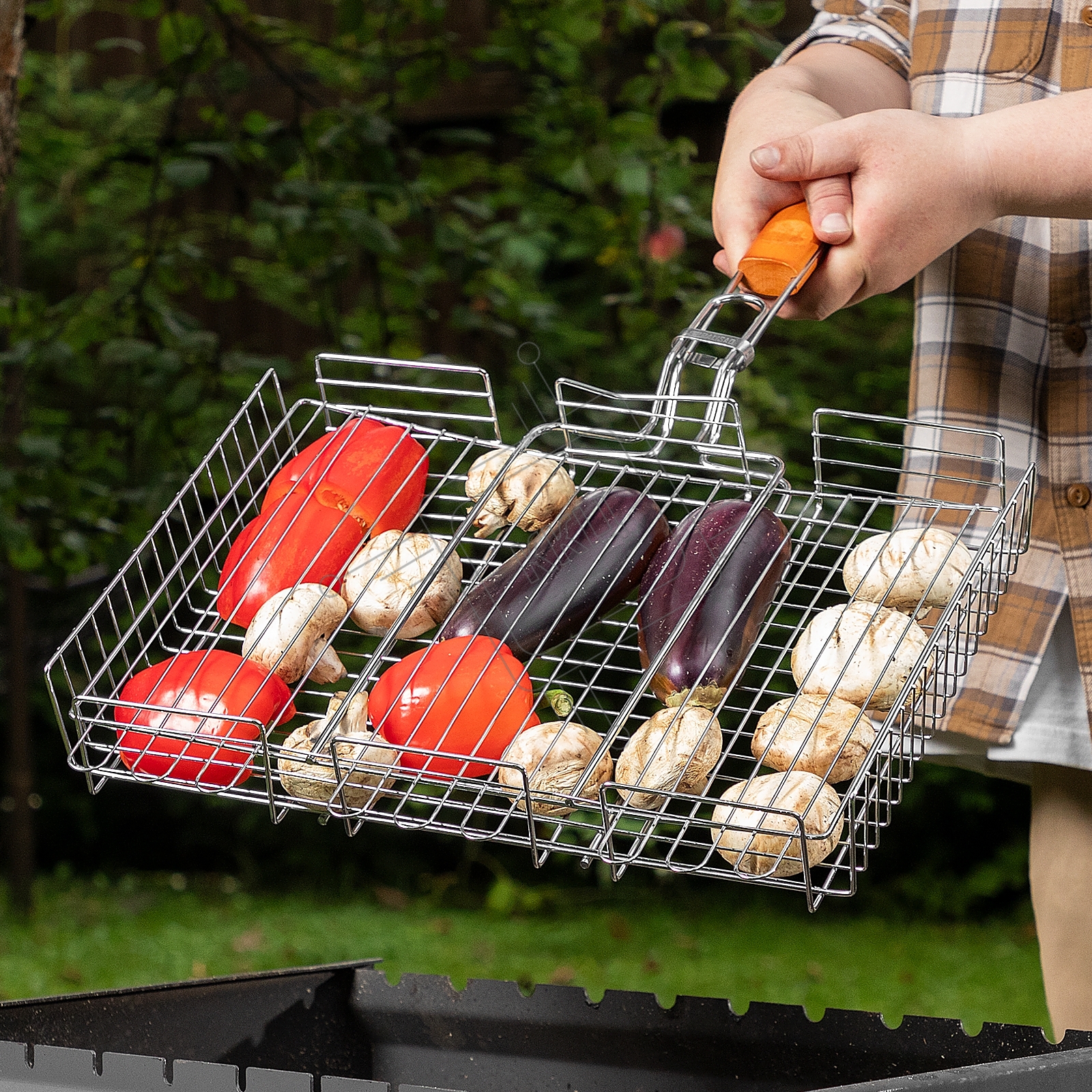 Решетка гриль 315х410х70мм объемная хромир. Camping Palisad