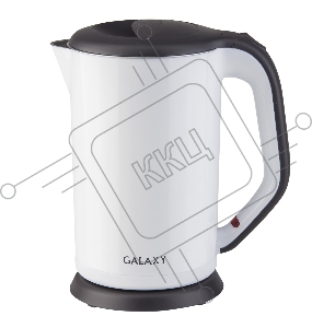 Чайник электрический GALAXY GL 0318, белый, пластик, двойная стенка из нержавеющей стали AISI 304 и пищевого пластика, 2000 Вт, 1,7 л, индикатор работы, указатель максимального уровня воды