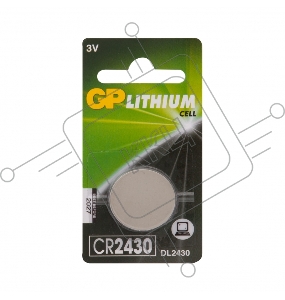 Литиевая дисковая батарейка GP Lithium CR2430 - 1 шт. в блистере