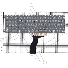 Клавиатура для ноутбука HP 15-BW 250 G6 черная с зеленой подсветкой