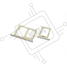 Лоток для SIM-карты Samsung Galaxy A6 Plus (A605F) золотой