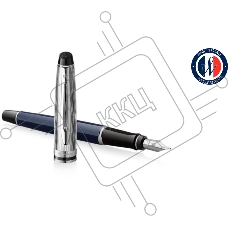 Ручка перьевая Waterman Expert L`Essence du Bleu (CW2166426) LaqBlue CT F сталь нержавеющая подар.кор.