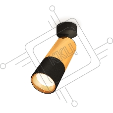 Комплект поворотного светильника Ambrella light XM6302010 SBK/PYG черный песок/золото желтое полированное MR16 GU5.3