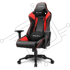 Кресло игровое Sharkoon Elbrus 3 чёрно-красное (синтетическая кожа) (ELBRUS-3-BK/RD)