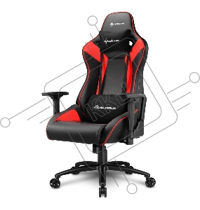 Игровое кресло Sharkoon Elbrus 3 чёрно-красное (синтетическая кожа) (ELBRUS-3-BK/RD)