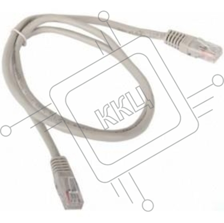 Коммутационный шнур Патчкорд литой Aopen/Qust ANP511_1M UTP кат.5е 1м серый