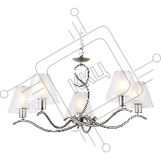Люстра Ambrella light LH57081/5 SN/FR никель/белый матовый E14/5 max 40W D690*790