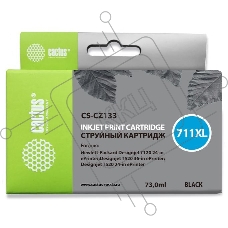 Картридж струйный Cactus CS-CZ133 №711 черный (73 мл) для HP DesignJet T120/T520