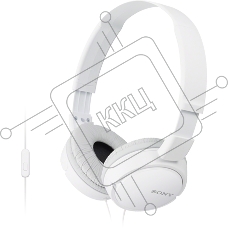 Гарнитура мониторы Sony MDRZX110APW.CE7 1.2м белый проводные (оголовье)