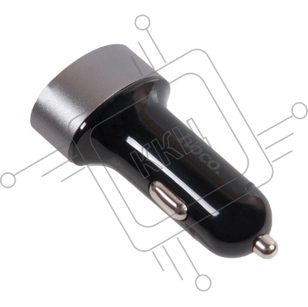 Авто ЗУ + LED дисплей/ HOCO HC-76605 Z26/ 2 USB/ Выход: 10.5W/ Black