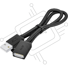 Удлинитель Greenconnect GCR-55069 1.0m USB 2.0 AM/AF, черный