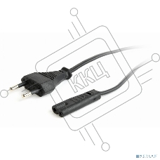 Кабель питания Cablexpert для ноутбуков, аудио/видео техники 1,8м, VDE, 2-pin, черный, пакет