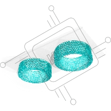 Комплект встраиваемого светильника Ambrella light XC6525043 SWH/BL белый песок/голубой MR16 GU5.3 (C6525, N6153)