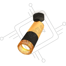 Комплект поворотного светильника Ambrella light XM6302011 SBK/PYG/CF черный песок/золото желтое полированное/кофе MR16 GU5.3