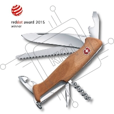 Нож перочинный Victorinox RangerWood 55 (0.9561.63) 130мм 10функций дерево карт.коробка