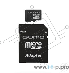 Флэш карта MicroSDHC 32Gb QUMO QM32MICSDHC10 {MicroSDHC Class 10, SD adapter}