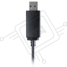 Наушники с микрофоном A4Tech HU-10 черный/белый 2м накладные USB оголовье