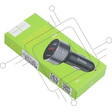 Авто ЗУ + LED дисплей/ HOCO HC-76605 Z26/ 2 USB/ Выход: 10.5W/ черный