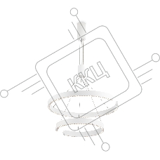 Подвесной светодиодный светильник Ambrella light FL5884/2 WH белый 45W 3000K/4200K/6400K D600/400*1200 (без ПДУ)