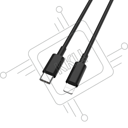 Кабель USB Cablexpert CCP-USB-CMLM2-1M, USB3.1 Type-C/Lightning, быстрая зарядка, 1м, пакет