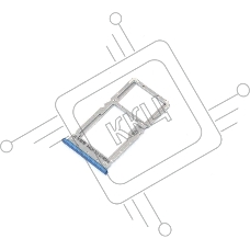 Лоток для SIM-карты Xiaomi Redmi Note 6 синий