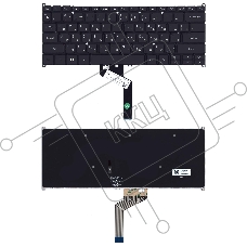 Клавиатура для ноутбука Acer Swift 5 SF514-52T черная с подсветкой