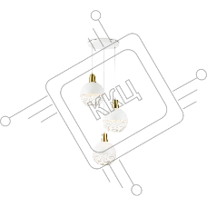 Светильник Ambrella light TR8503/3 WH/CP белый/медь E27/3 max 60W D410*1000
